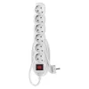Emos P1625R Hosszabbító 5 m / 6 aljzat / kapcsolós / fehér / PVC / 1,5 mm²