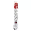 Emos P1625R Hosszabbító 5 m / 6 aljzat / kapcsolós / fehér / PVC / 1,5 mm²