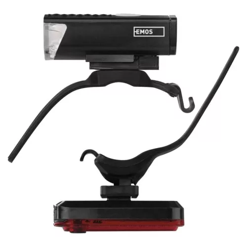 EMOS P3923 első + hátsó tölthető LED kerékpár lámpa, 90 lm, 500 mAh/3,7V