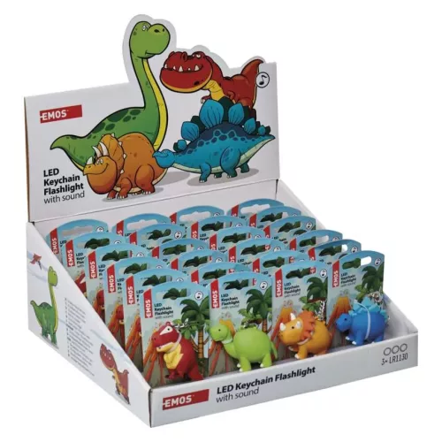 EMOS LED kulcstartó lámpa (dinoszauruszok) 24db, display box, P4711