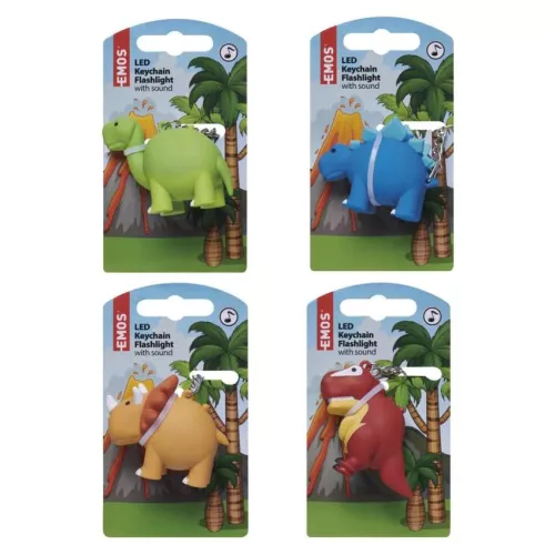 EMOS LED kulcstartó lámpa (dinoszauruszok) 24db, display box, P4711