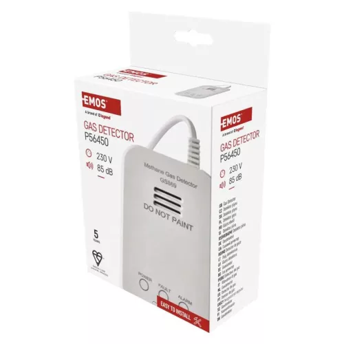 EMOS GS869 gázérzékelő, 230V tápellátás, fehér (P56450)