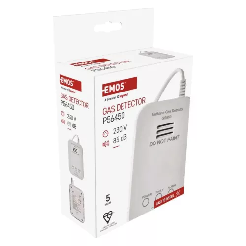 EMOS GS869 gázérzékelő, 230V tápellátás, fehér (P56450)