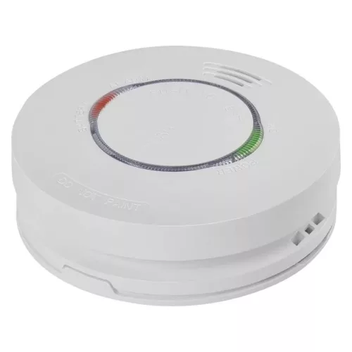 EMOS P56502 füstérzékelő és jelző. 85dB, 230V AC, további érzékelőkhöz csatlakoztatható (TSS890B-HI)