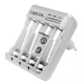   Logilink Akkumulátortöltő Ni-MH/Ni-Cd AA/AAA/9V akkumulátorokhoz (PA0168)