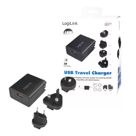   Logilink USB-csatlakozós utazási adapter QC 3-hoz, 18W (PA0188)