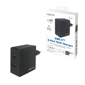   Logilink USB hálózati adapter, 1x USB-C port (PD) és 1x USB-A port, 65 W (PA0213)