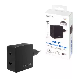   Logilink USB hálózati adapter, 1x USB-C port (PD) és 1x USB-A port, 40 W (PA0219)