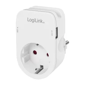   Logilink Aljzatadapter tartóval, 1x CEE 7/3 és 2x USB-A (PA0247)