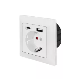   Logilink Fali aljzat, 1x CEE 7/3, 1x USB-A, 1x USB-C (PA0262)