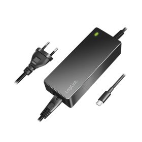   Logilink Univerzális tápegység notebookokhoz, USB-C-csatlakozás (férfi), 65 W, fekete (PA0312)
