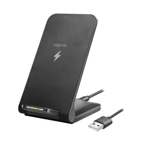   Logilink Okostelefon állvány vezeték nélküli töltés funkcióval, 2 tekercs, 15 W, fekete (PA0315RF)