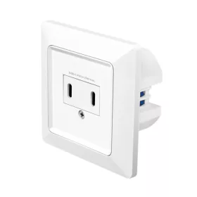   Logilink Fali aljzat, 2x USB-C, 25 W, PD, Beépítési mélység: 35 mm, fehér (PA0332)