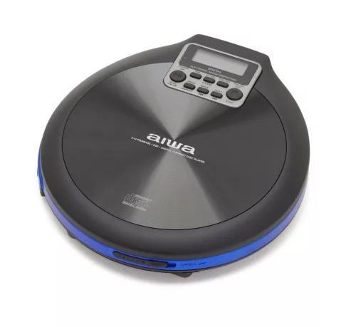 Aiwa PCD-810BL Hordozható CD-lejátszó – Klasszikus Zenehallgatás Modern Kényelemmel, fekete/kék színben
