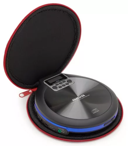 Aiwa PCP-850BL Hordozható MP3 Discman X-HyperBass és 50mp ESP védelemmel, fülhallgatóval és igényes tárolóval, kék (PCP-850BL)