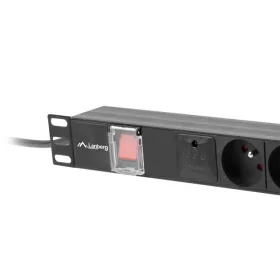   LANBERG TÁPELOSZTÓ EGYSÉG (PDU) 19" 1U 16A 2M 5X FRANCIA ALJZAT FEKETE