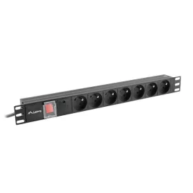   LANBERG TÁPELOSZTÓ EGYSÉG (PDU) 19" 1U 16A 2M 7X FRANCIA ALJZAT FEKETE