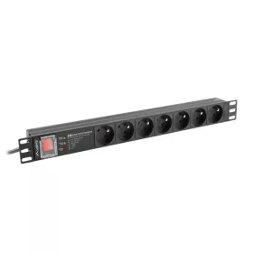   LANBERG TÁPELOSZTÓ EGYSÉG (PDU) PRO 19" 1U 16A 2M 7X FRANCIA ALJZAT SPD-3MP FEKETE