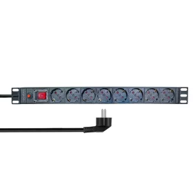   Logilink Rack PDU 8 pólusú német aljzat, túlterhelésvédelemmel és kapcsolóval