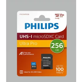   Philips 256GB microSDXC memóriakártya + SD adapter, Class 10, UHS-I, U3