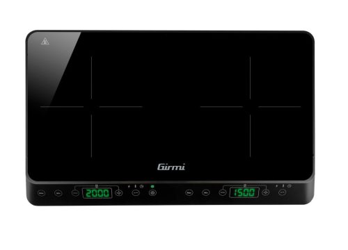 Girmi PI51 Doppio Dupla Indukciós főzőlap kiváló teljesítménnyel, digitális kijelzővel, 500-2000 W, 180 perces időzítővel
