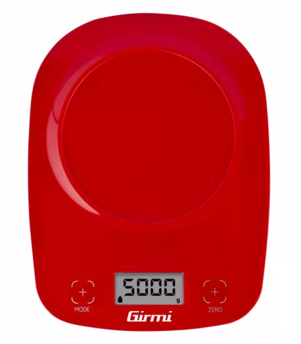 Girmi PS01 Konyhai mérleg piros színben, LCD kijelzővel, 5 kg-ig
