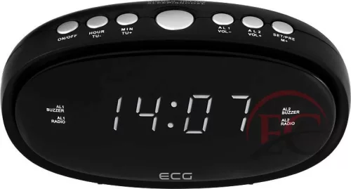 ECG RB 010 Black Rádiós ébresztőóra