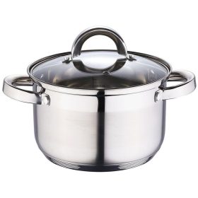   Renberg RB-2203 ALEXANDER rozsdamentes acél magas lábas 20X12,5CM 3,6L üvegfedővel