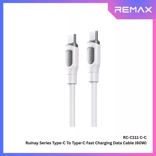 Remax Ruinay RC-C111 kábel USB-C - USB-C PD 60W 1m, fehér
