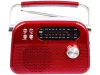 Trevi RDA 70 BR Klasszikus Retro FM/AM/SW rádió, Bluetooth-tal, USB és SD kártya bemenettel, beépített akkuval, piros szín (RDA70BR02)