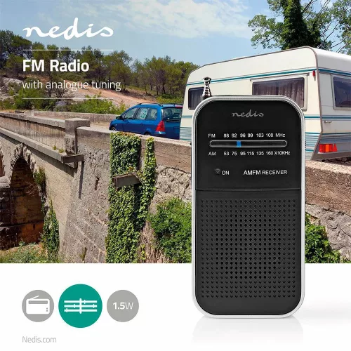 Nedis RDFM1110SI Hordozható FM Rádió