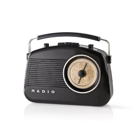 Nedis RDFM5000BK Retro asztali rádió, 4,5W