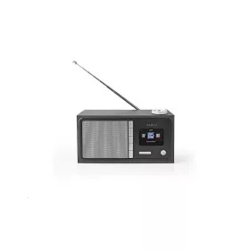  Nedis RDIN3000BK Asztali internet rádió Internet Rádió Asztali Kivitel | Bluetooth® / Wi-Fi | FM / Internet | 2.4 " | Színes Képernyő 18 W Távvezérelt App szabályozott