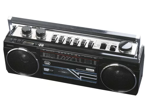 Trevi RR501 Hordozható kazettás rádió és MP3/USB lejátszó, Bluetooth funkcióval - fekete