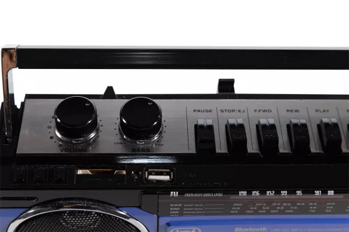 Trevi RR501 Hordozható kazettás rádió és MP3/USB lejátszó, Bluetooth funkcióval - kék