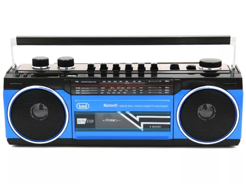 Trevi RR501 Hordozható kazettás rádió és MP3/USB lejátszó, Bluetooth funkcióval - kék