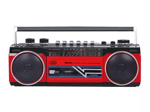 Trevi RR501 Hordozható kazettás rádió és MP3/USB lejátszó, Bluetooth funkcióval - piros