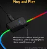 Forev RS-02 szövet borítású gamer egérpad rgb led világítással (250x350mm)