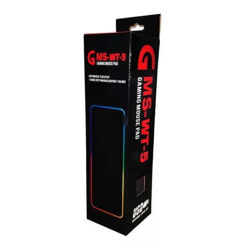 Forev RS-02 szövet borítású gamer egérpad rgb led világítással (250x350mm)