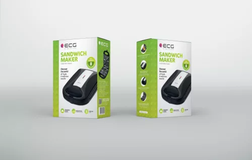 ECG S 4232 Family Black Szendvicssütő XXL