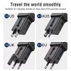 JELLICO univerzális utazó adapter S6 PD 25W 1xUSB-C + 1xUSB QC3.0, fekete