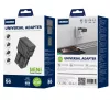 JELLICO univerzális utazó adapter S6 PD 25W 1xUSB-C + 1xUSB QC3.0, fekete
