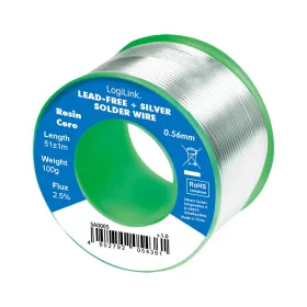   Logilink Forrasztóhuzal 0,56 mm (ólommentes + ezüst), 0,7% réz, 100 g (SA0005)