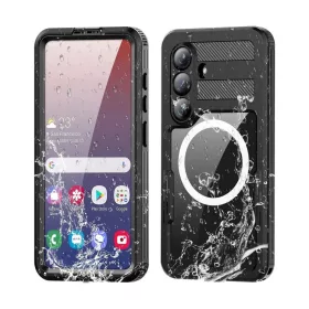   Shellbox Samsung S26 vízálló tok MARS fémgyűrűvel, fekete