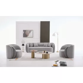   Delusso Passione 3 részes kanapé szett - Szürke, SEA-S-3PASSIONE20253