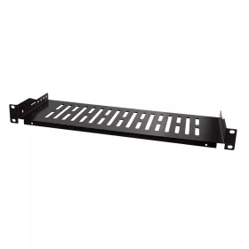   Logilink 19" konzolos polc, elülső csavaros rögzítés, fekete (SF1C25B)
