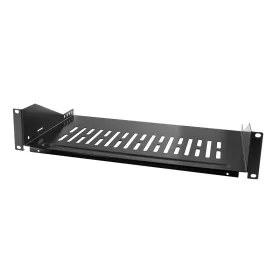   Logilink 19" konzolos polc, elülső csavaros rögzítés, fekete (SF2C45B)