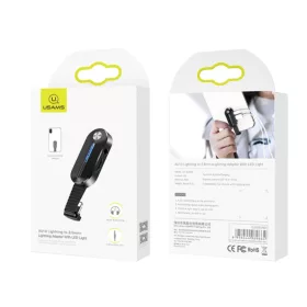   USAMS SJ358LN01 ligtning + jack adapter  led világítással, 1343866