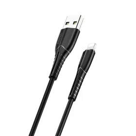   USAMS SJ364USB01 100cm-es lightning töltő kábel flexibilis fejjel 1380758