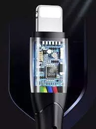 USAMS SJ364USB01 100cm-es lightning töltő kábel flexibilis fejjel 1380758
